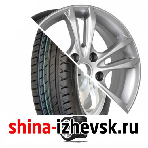 Колесо в сборе Viatti Strada (V-130) 205/55 R16 V 91 + КиК Samara-оригинал 6xR16 4×100 ET41 DIA60.1 Насыщенный темно-серебристый цвет в Ижевске